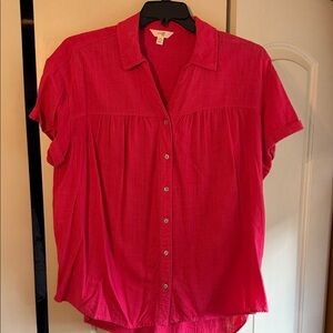 Terra & Sky Vibrant Pink Button-Down Shirt